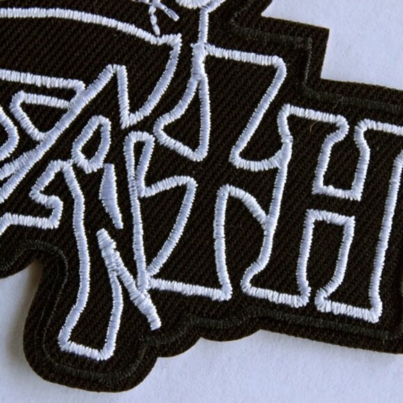 💀 Death Iron-On Patch – White / Black (3.2” x 2.5”) - Picture 8 of 8